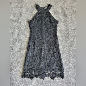 Lace Black Halter Dress